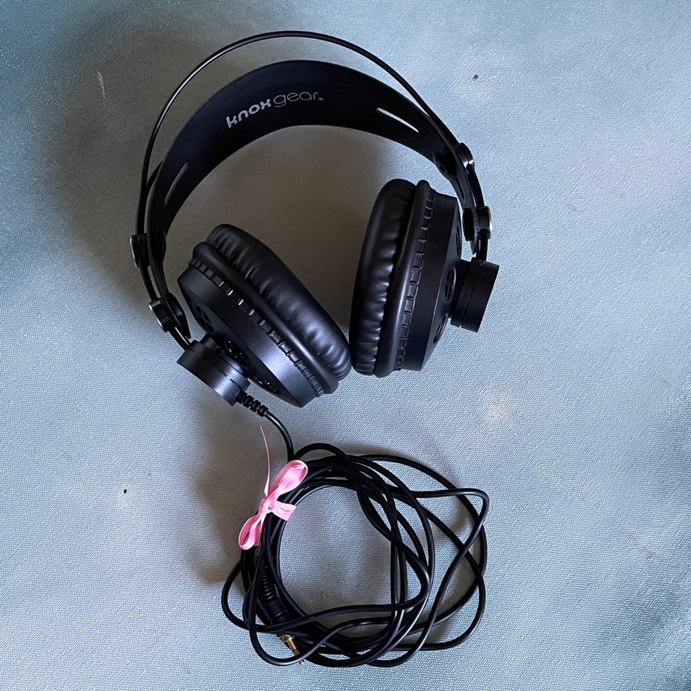 Knox Gear TX-200 Studio Monitor Over Ear Wires Headphones